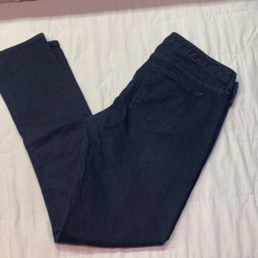Gap 1969 Dark Wash Mid-Rise Stretch Denim Jeans | Straight Skinny Fit 31R - Picture 6 of 7